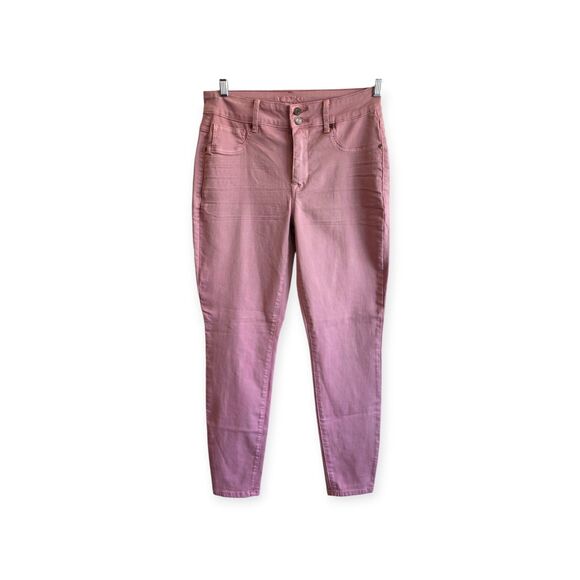 Maurices Jeans Women's Size M High Rise Pink Skinny Jeans - Picture 1 of 6